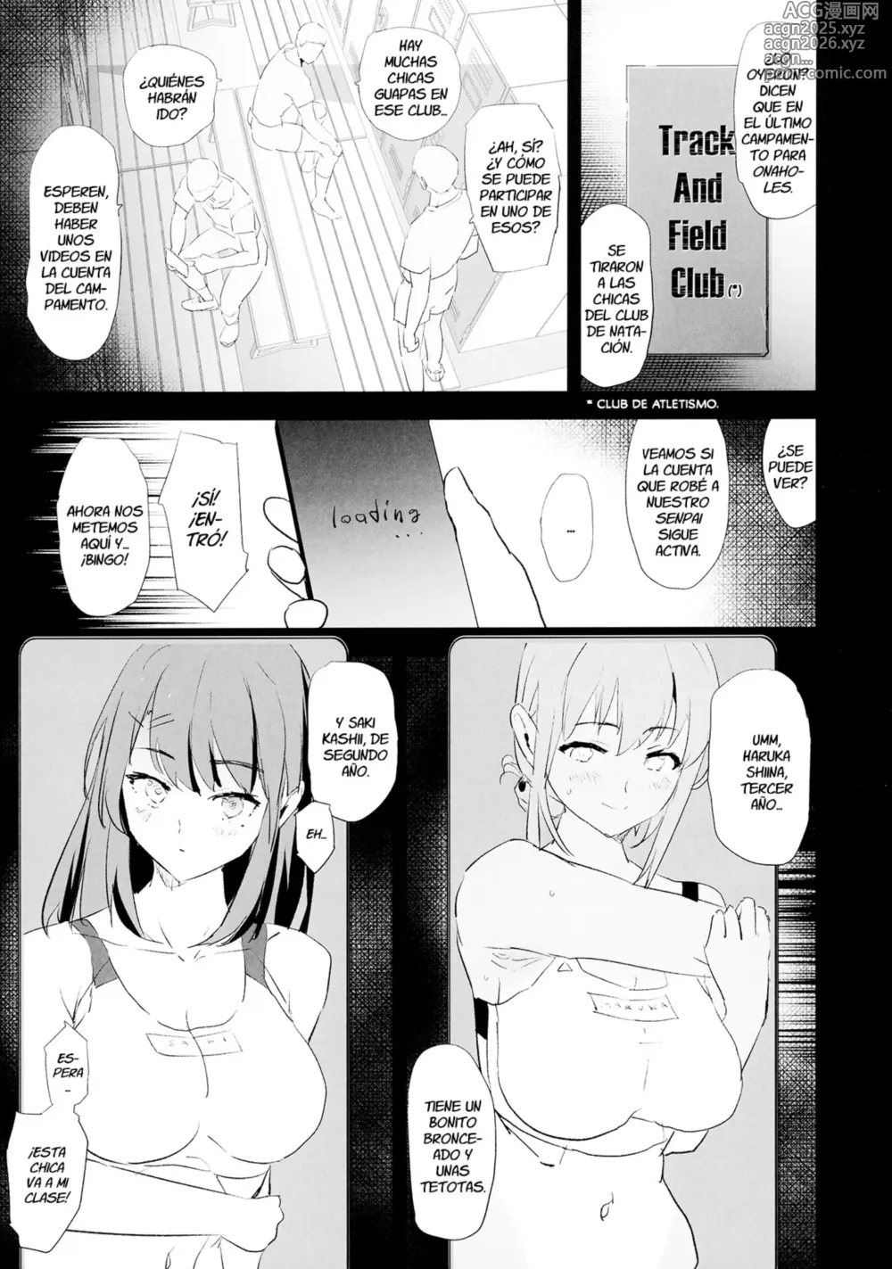 Page 2 of doujinshi Watashi-tachi no Onaho Koukan Gasshuku Ichinichime! + Omake Paper (decensored)