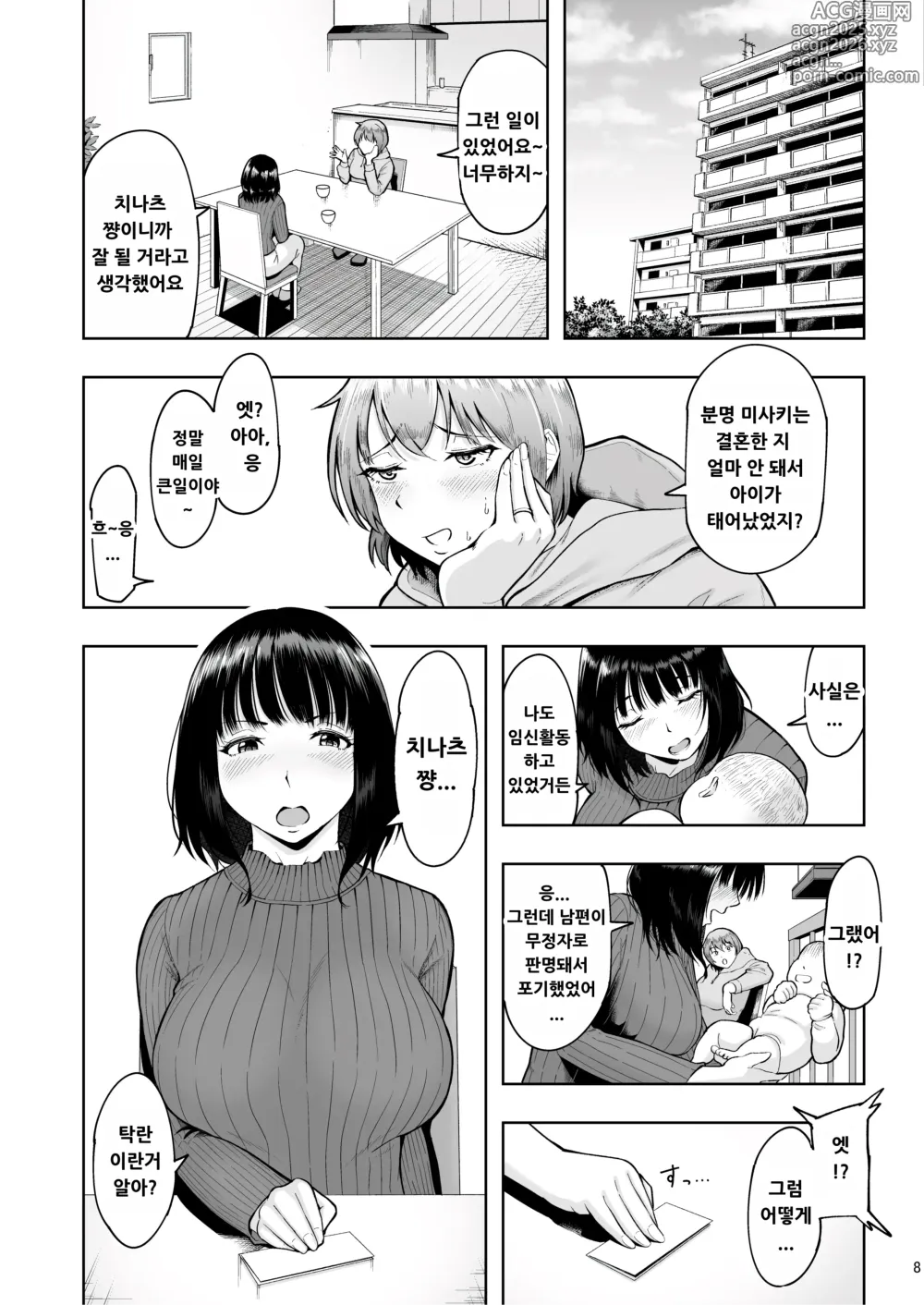 Page 7 of doujinshi Hitozuma Ninkatsu Club 2 ~Chinatsu-san no Ninkatsu Kiroku~