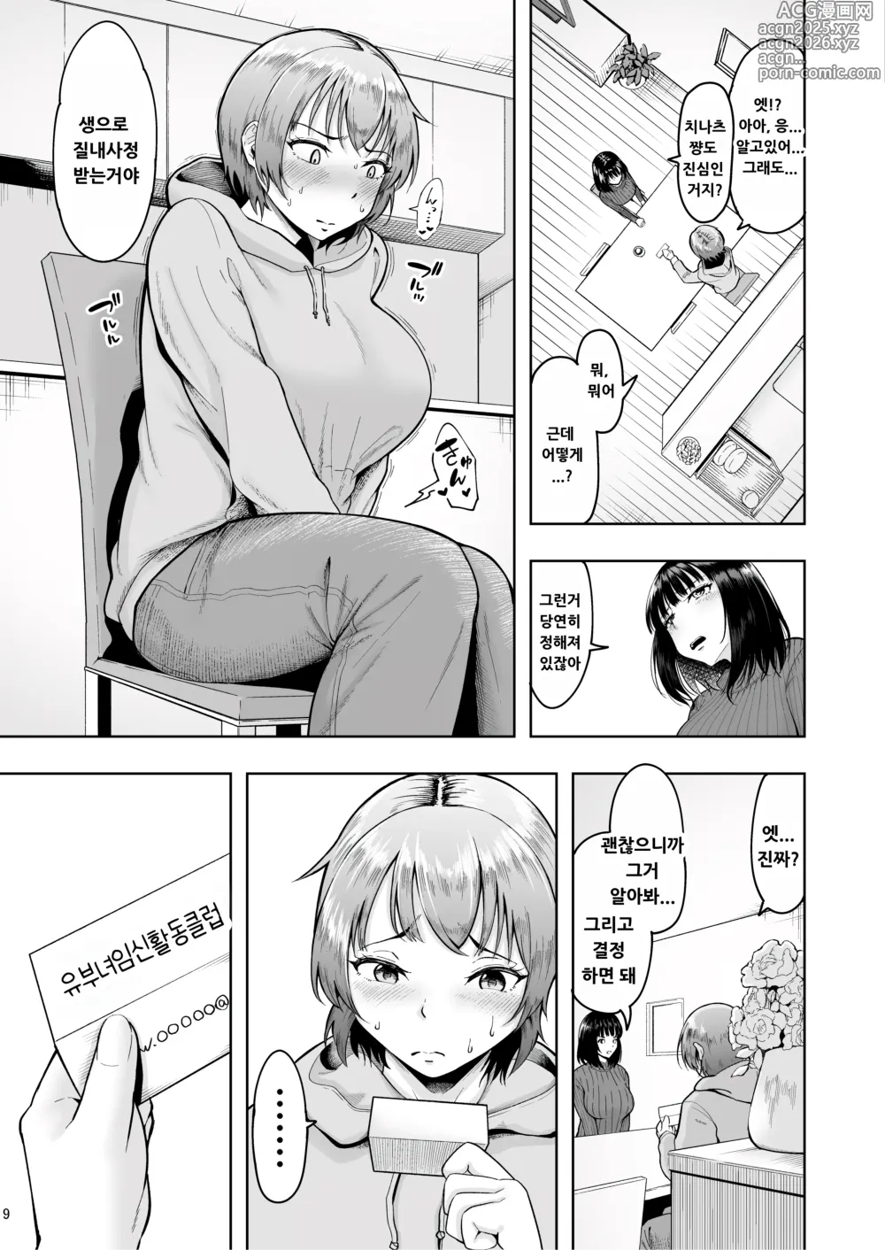 Page 8 of doujinshi Hitozuma Ninkatsu Club 2 ~Chinatsu-san no Ninkatsu Kiroku~