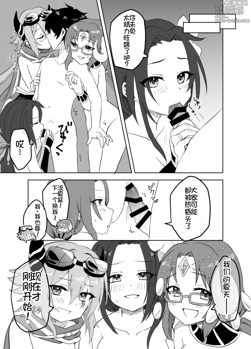 Page 19 of doujinshi Natsu wa Yappari Atsui kara Okashiku Nacchatte mo Shikatanai desu ne