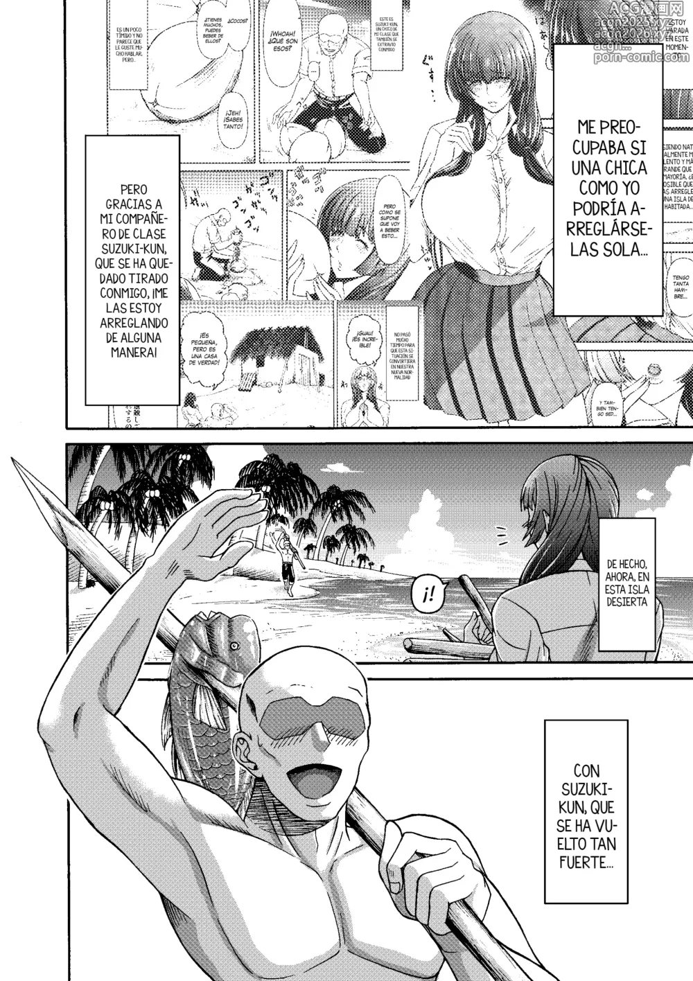 Page 4 of doujinshi Con un Hombre y una Mujer en una Isla Desierta, Algo Tiene que Pasar... 2