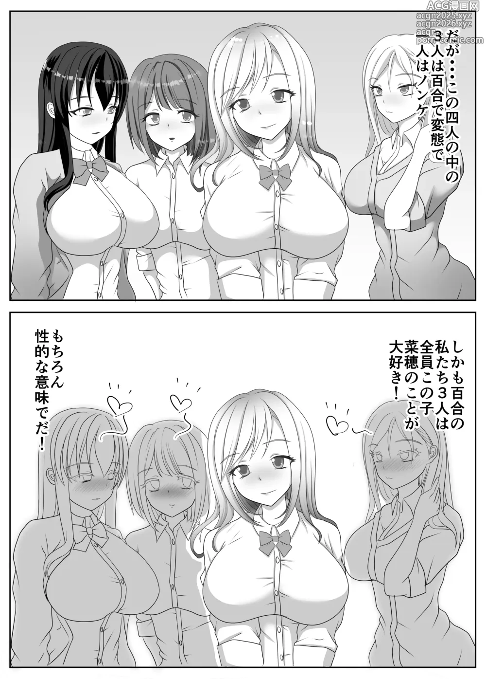 Page 5 of doujinshi Hentai Yuri Onna-tachi ni Hisoka ni Nerawareteiru Nonke Gal-chan
