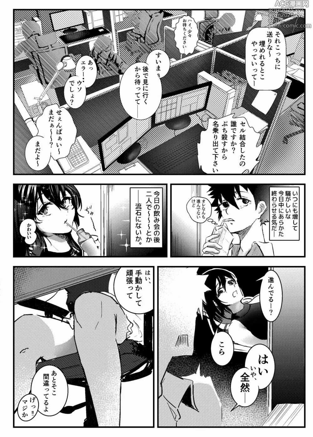 Page 8 of doujinshi Yokkyuu Fuman no Kareshi Mochi Senpai Maeno Tsumi Hajimete no Uwaki