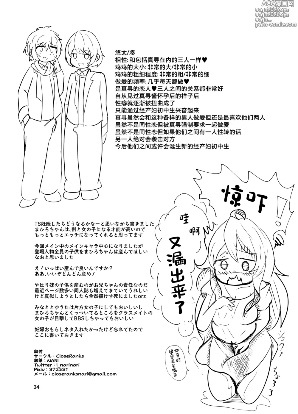 Page 34 of doujinshi Onii-chan wa Ochimai! w