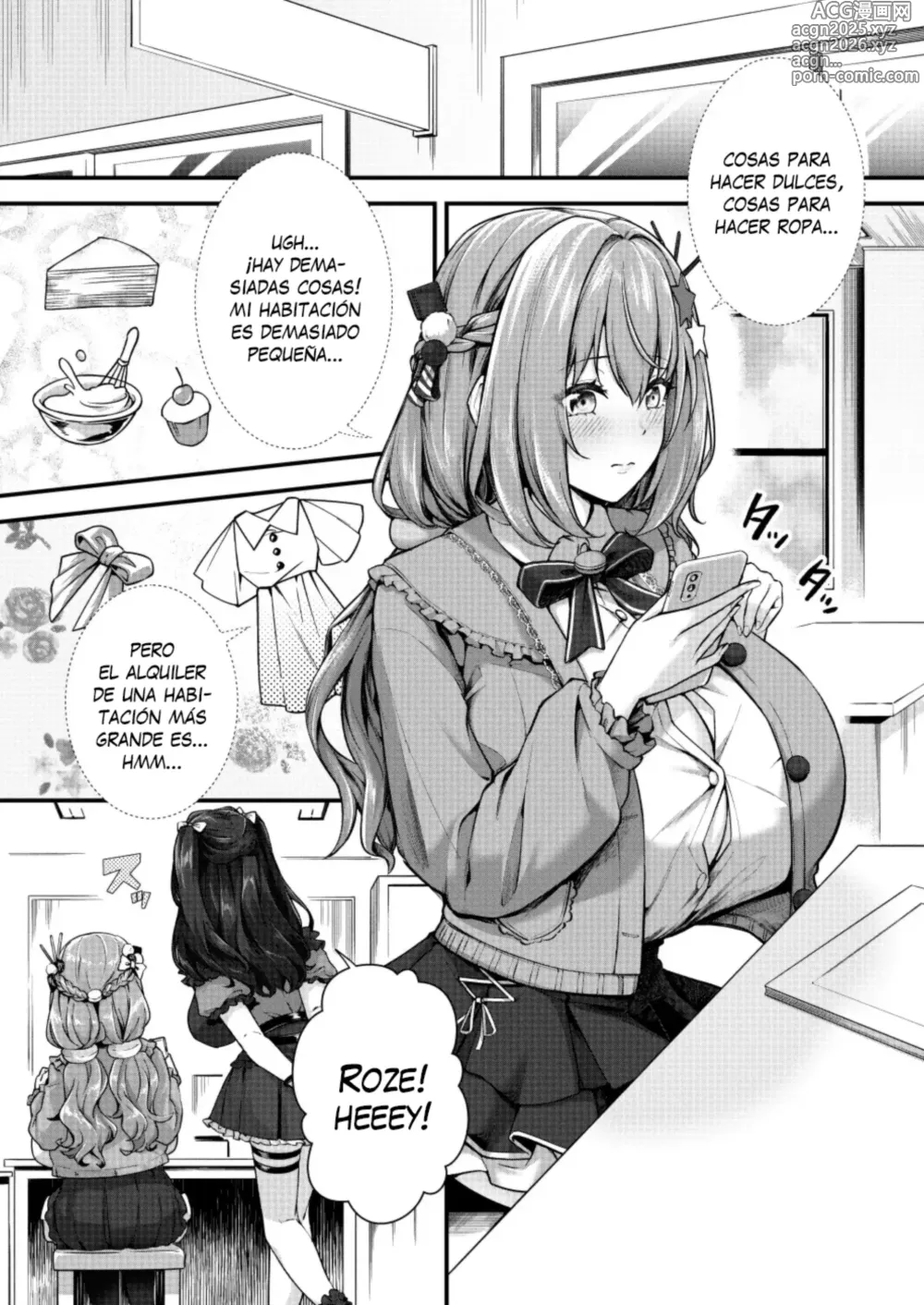 Page 3 of doujinshi Vida de Convivencia Entre Una Chica de Grandes Tetasque Lactan y Una Chica con Un Gran Bulto