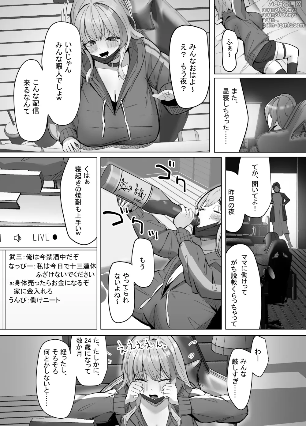 Page 3 of doujinshi Ero Douga o Utte Kutteku Yotei no Onnanoko no Saoyaku ni Erabareta Hanashi