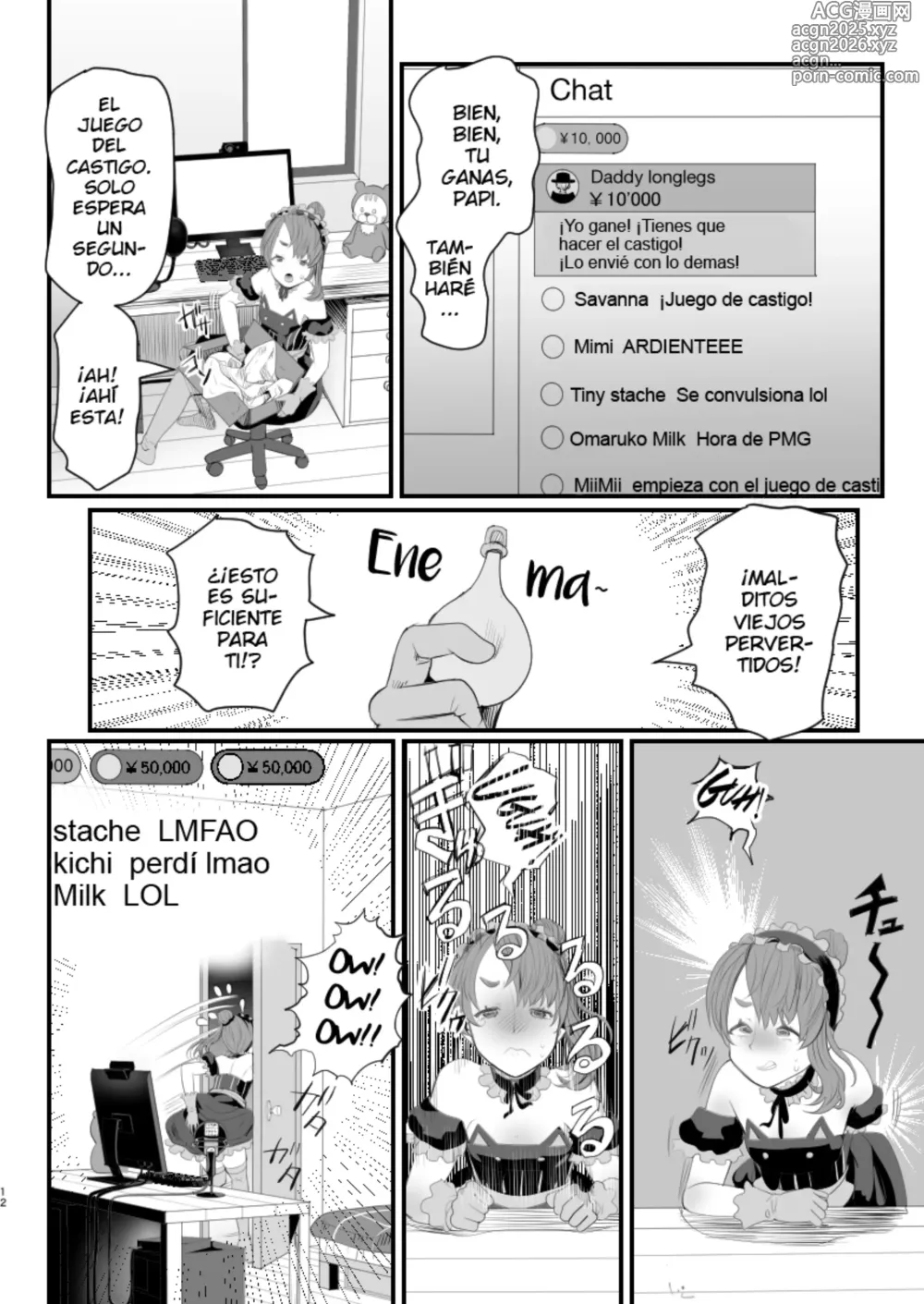 Page 12 of doujinshi Otokonoko Haishinsha Nagesen ni Noserarete Hamerarechaimashita