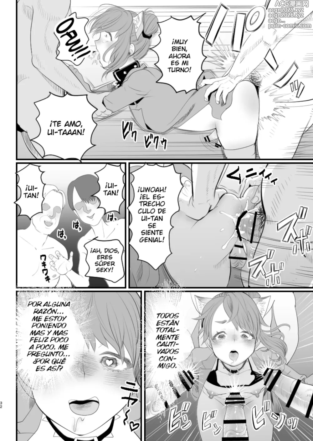 Page 32 of doujinshi Otokonoko Haishinsha Nagesen ni Noserarete Hamerarechaimashita