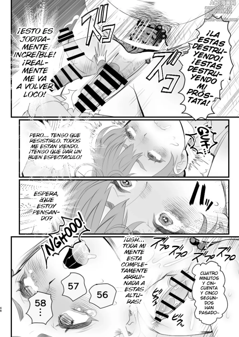 Page 48 of doujinshi Otokonoko Haishinsha Nagesen ni Noserarete Hamerarechaimashita