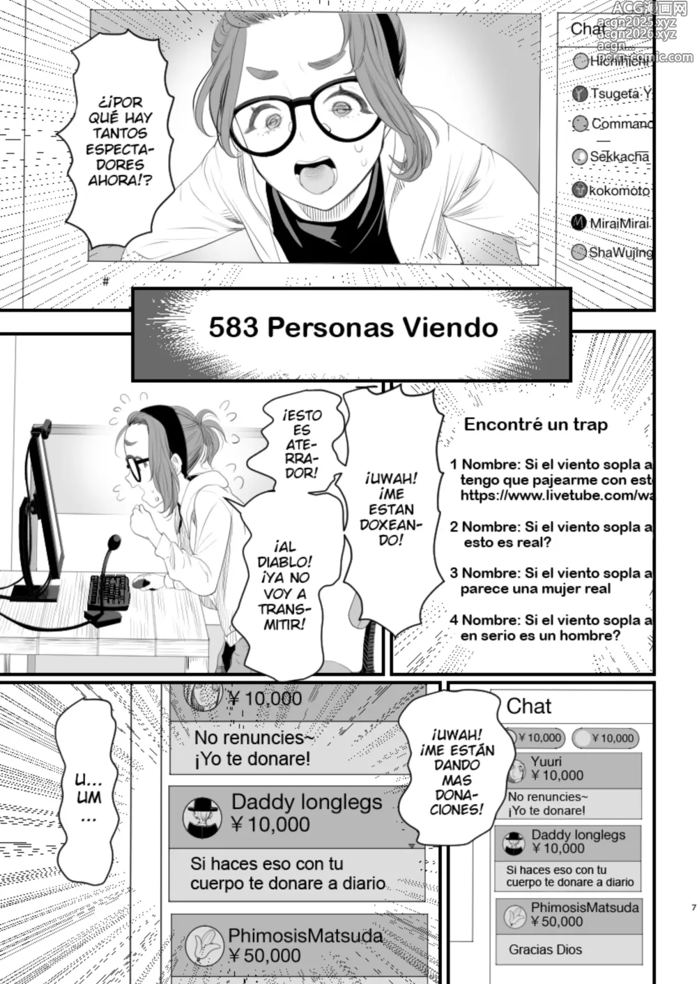 Page 7 of doujinshi Otokonoko Haishinsha Nagesen ni Noserarete Hamerarechaimashita