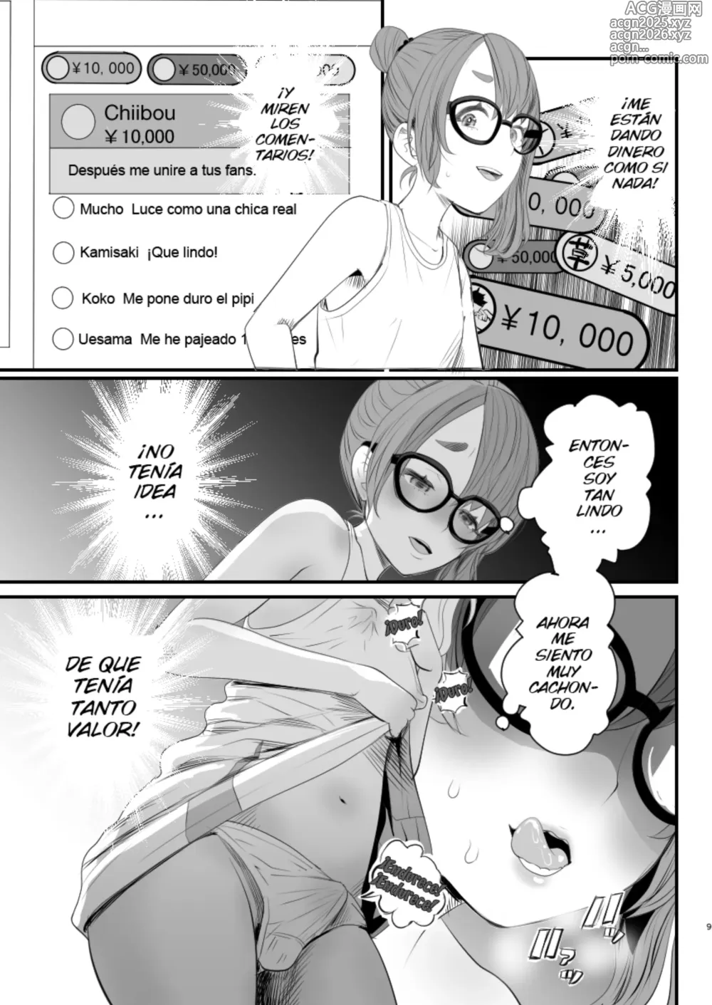 Page 9 of doujinshi Otokonoko Haishinsha Nagesen ni Noserarete Hamerarechaimashita