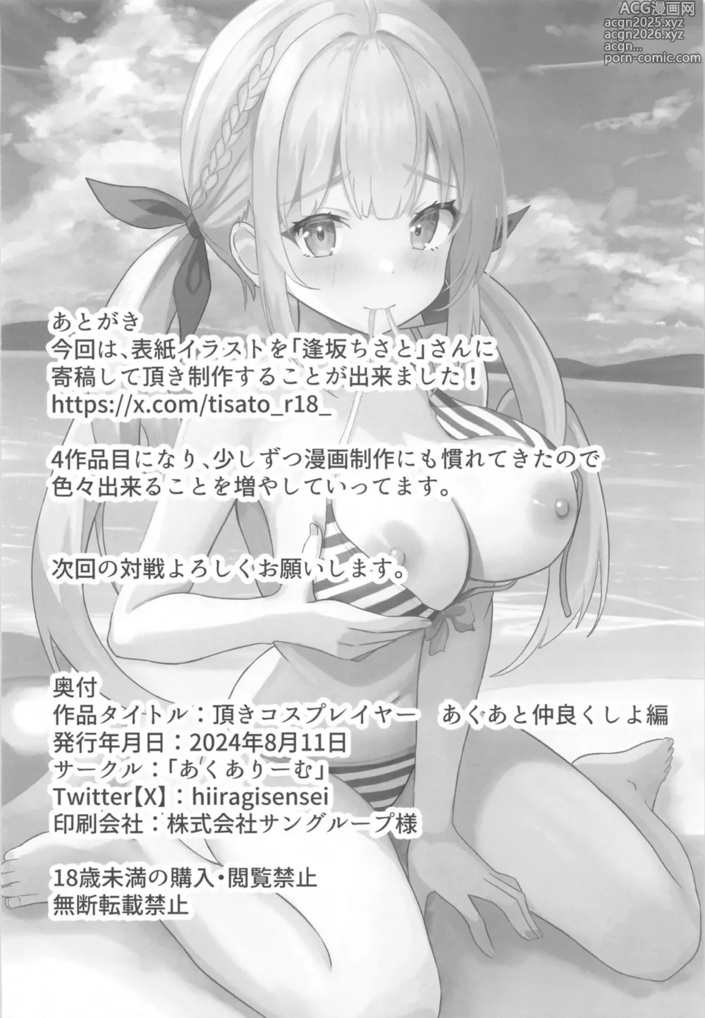 Page 33 of doujinshi Itadaki Cosplayer Aqua to Nakayoku Shiyo Hen