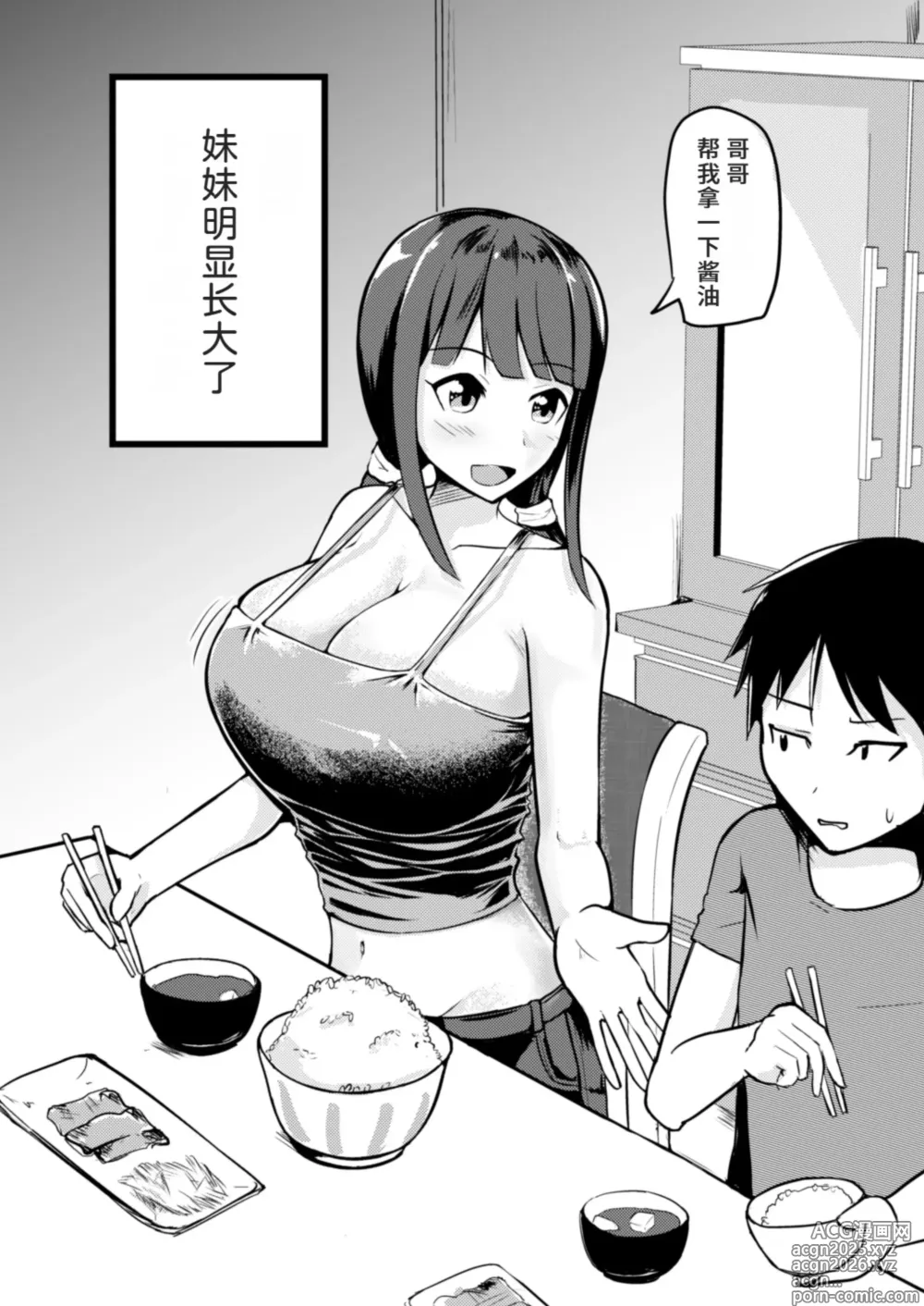 Page 4 of doujinshi 急成長したでっかい妹に女の子にされた兄