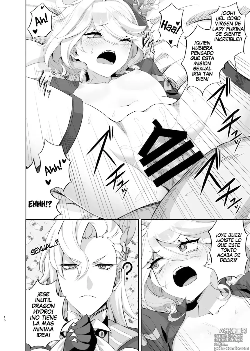 Page 15 of doujinshi ¡No Soy Un Chico! ~El Juicio de la Arconte Hydro Sospechosa de Ser Hombre~