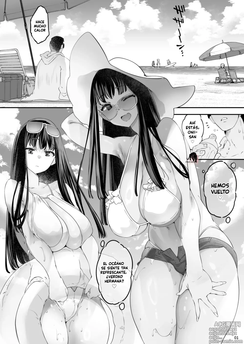 Page 2 of doujinshi La gemelas de grandes pechos estan buscando apareamiento salvaje en el mar
