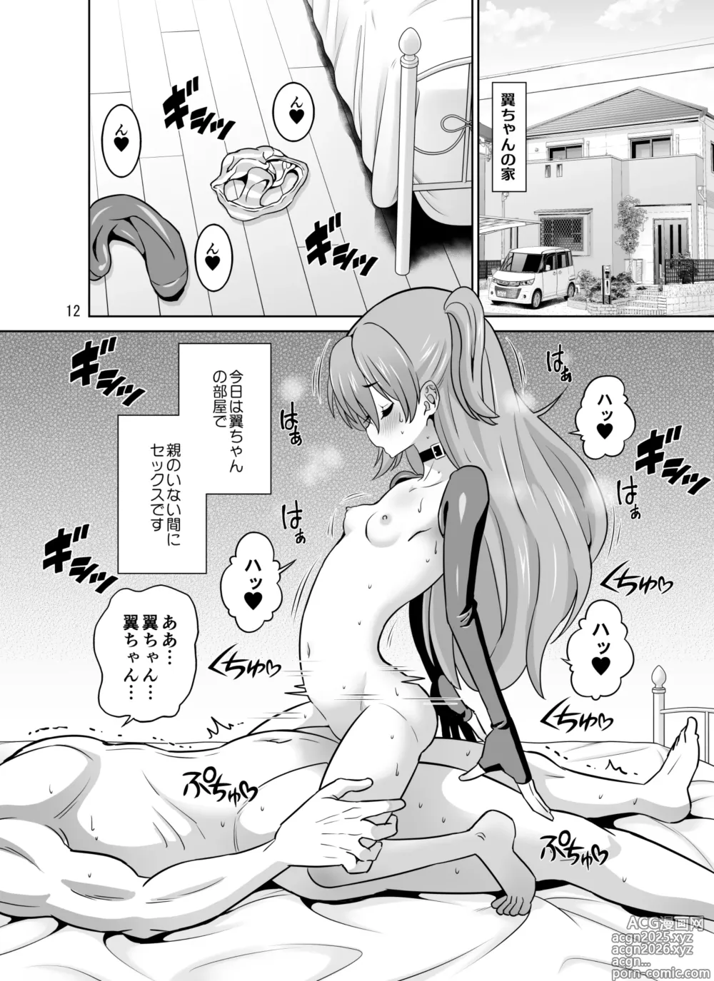 Page 12 of doujinshi H no Saichuu ni Hanaji o Dashichau Otokomae de Kawaii Tsubasa-chan