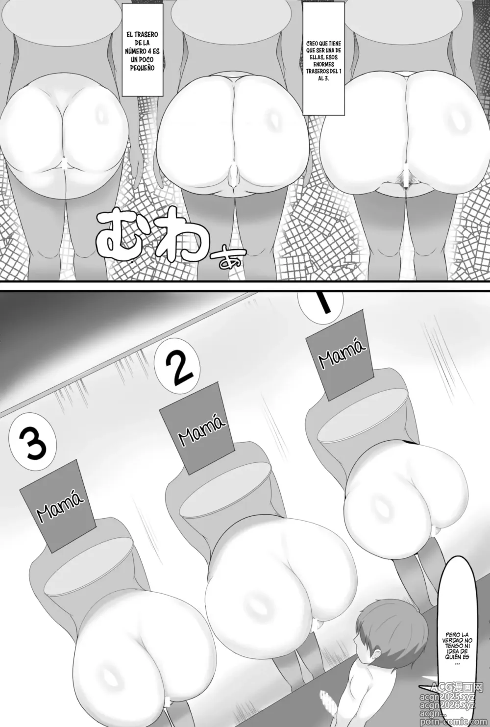 Page 48 of doujinshi Si quieres ayudar a una mamá de grandes tetas y culo Grande, intenta adivinar su cuerpo desnudo
