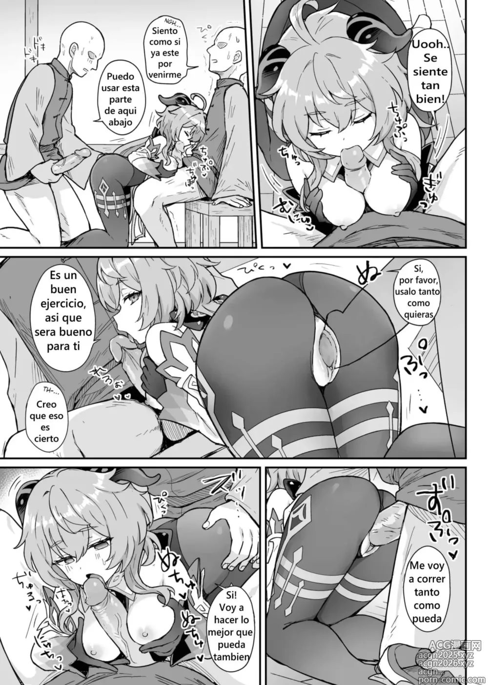 Page 10 of doujinshi Un Libro donde Ganyu-chan ayuda a los trabajadores con su deseo sexual (decensored)