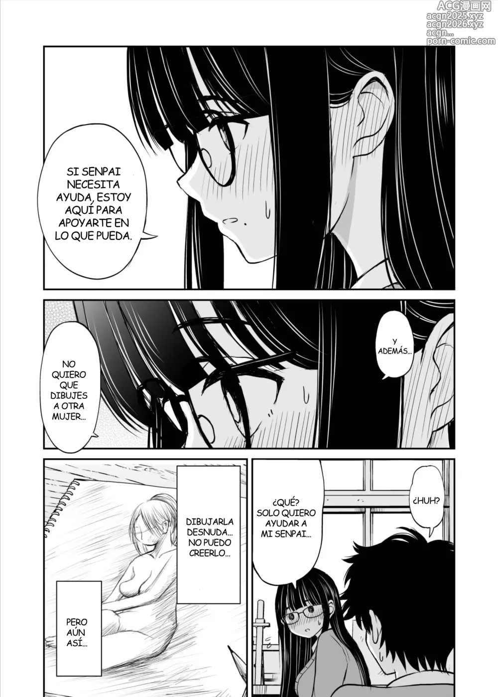Page 12 of doujinshi La Kouhai de Pechos Grandes que se Desnudo para Ser mi Modelo de Dibujo