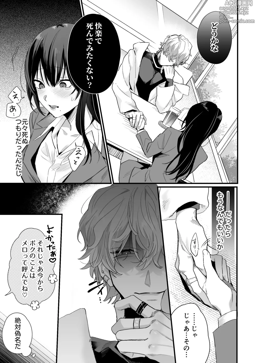 Page 10 of doujinshi チカちゃんはきょうも死にたい～電波系お兄さん×死にたがりOLの共同性活～