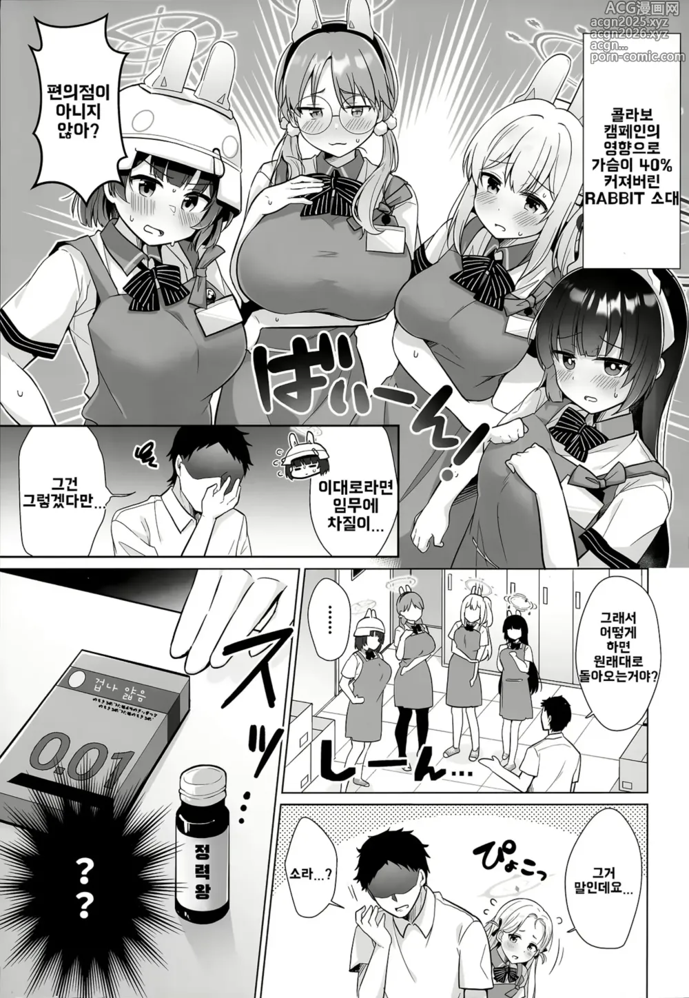 Page 2 of doujinshi RABBIT 소대 40% 증량 캠페인 중