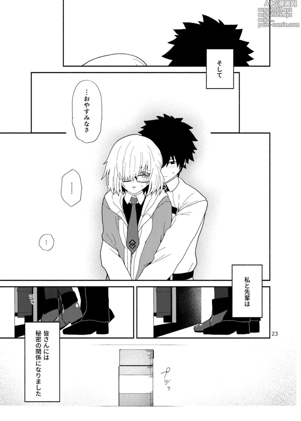 Page 23 of doujinshi Watashi to Senpai no Ohanashi - Love this one second, one moment. Im also here the world with you.