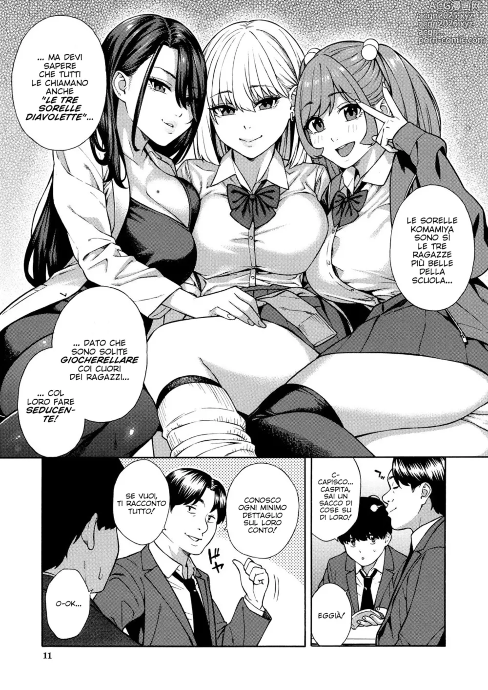 Page 10 of manga In un Harem assieme a Tre Sorelle Troie Affamate di Sperma. Cap 1-2
