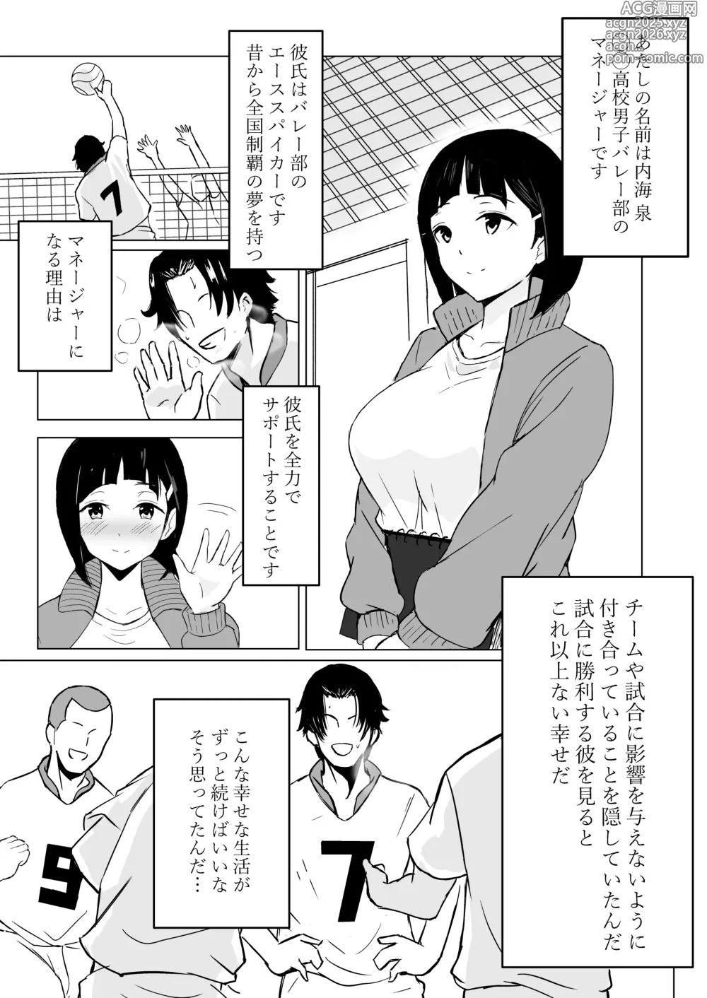 Page 3 of doujinshi マネージャーがバレー部全員にNTRされる話