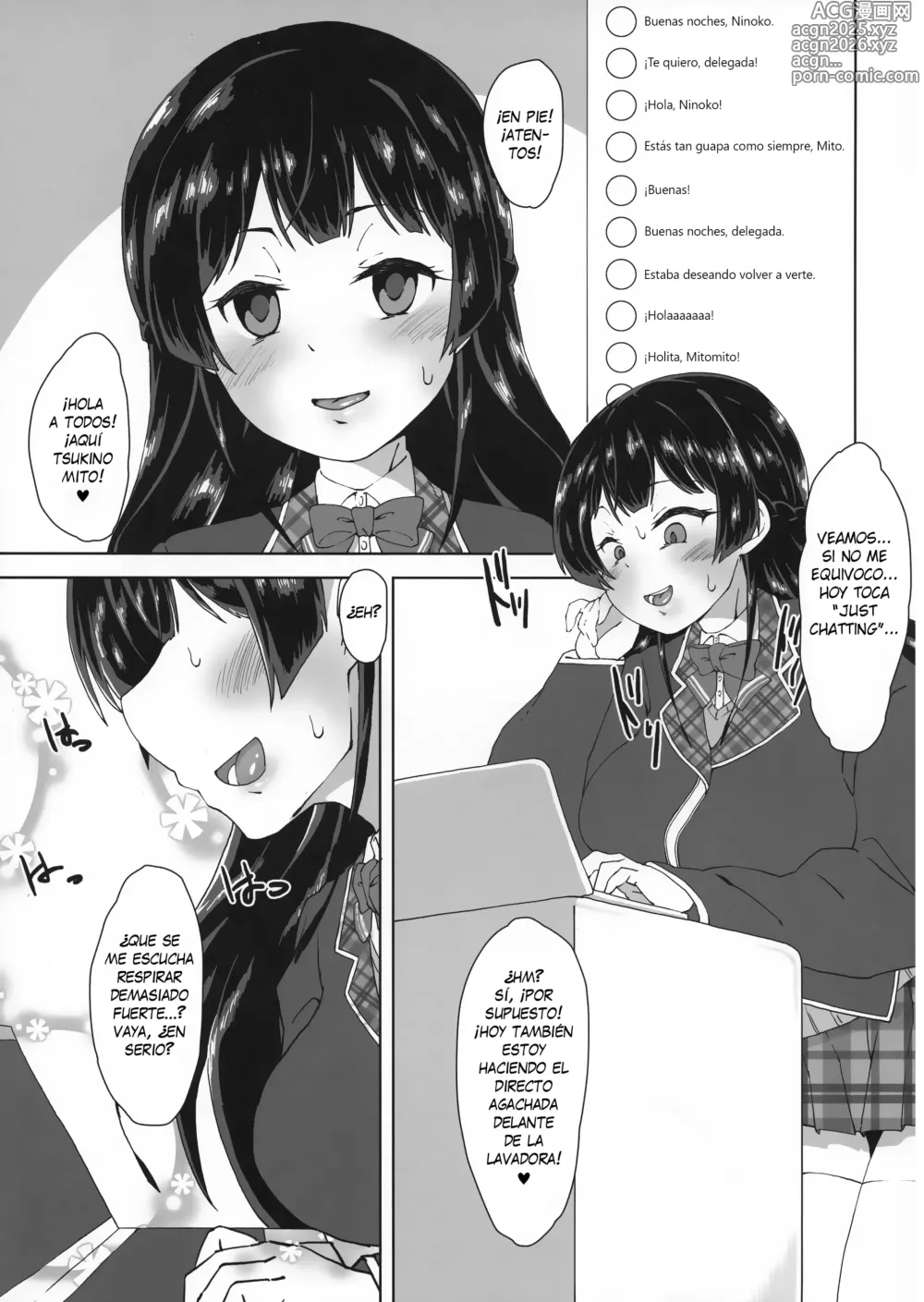 Page 4 of doujinshi Futanari! Haishin Iinchou! - ¡La Delegada Futanari en Directo!