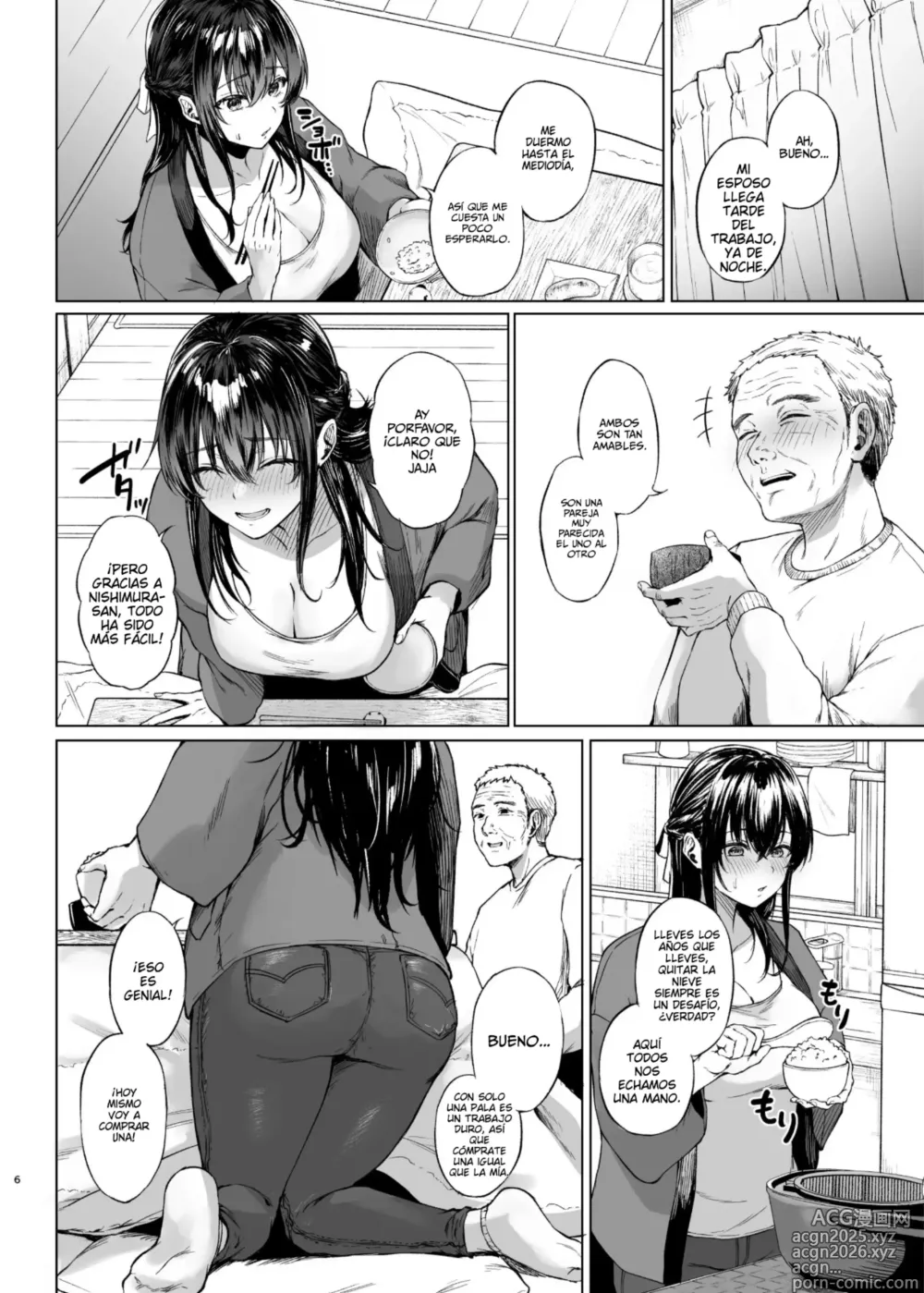 Page 6 of doujinshi Yukiguni No rong Netsu Hirusagari No Mubobi Hitodzuma O Daku