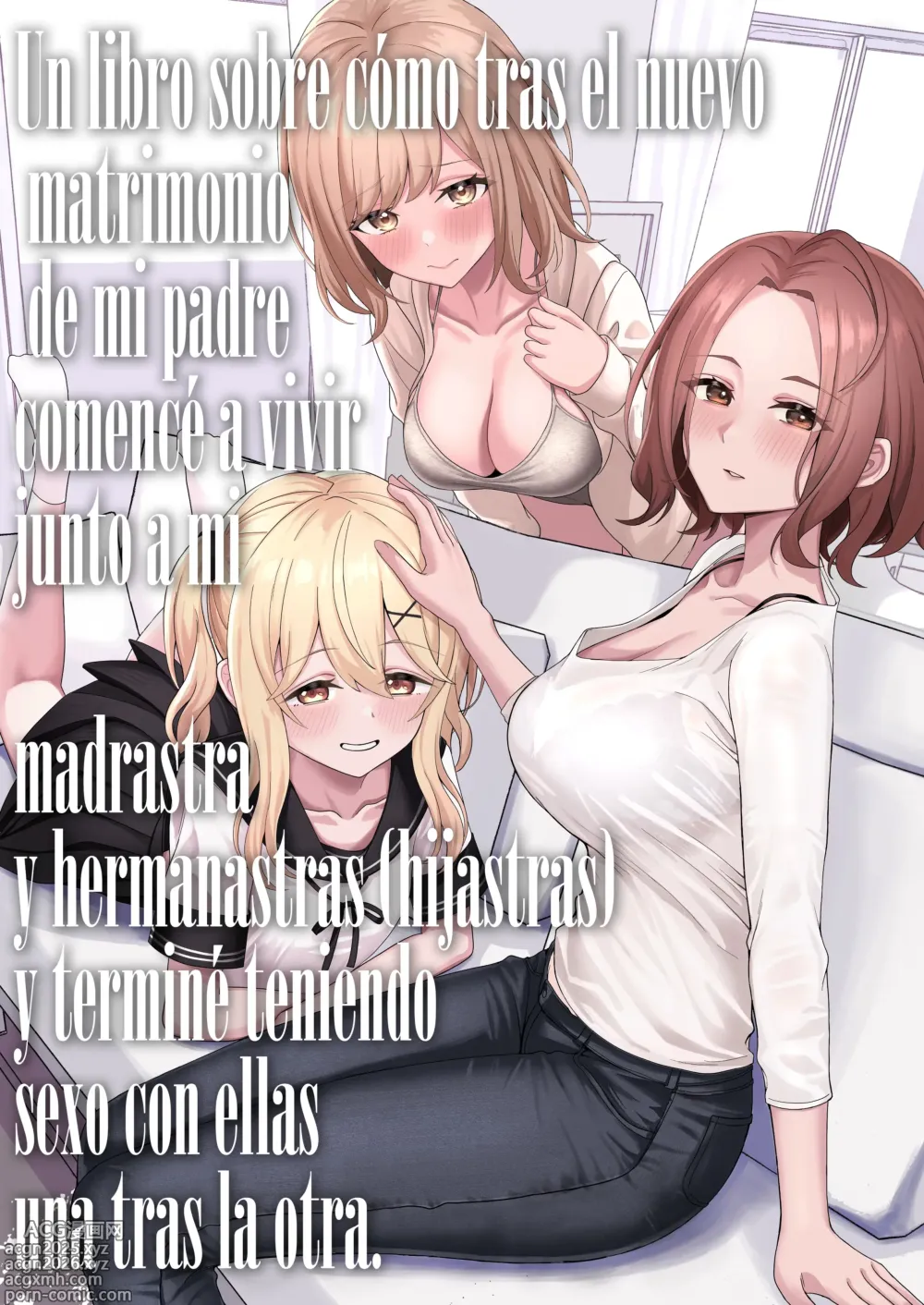 Page 1 of doujinshi Chichi no Saikon de Doukyo suru Koto ni Natta Gibo no Gijou Shimai to Kawarugawaru Sex shite shimatta Hon