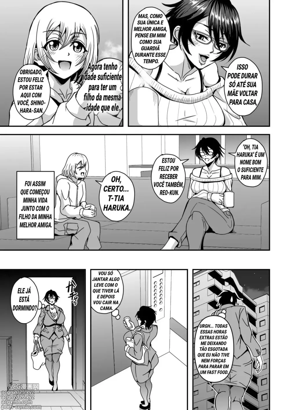 Page 4 of doujinshi Arofour Dokushin BariCare Oba-san ga Yuujin no Musuko demo aru Toshishita Danshi to no Kankei ni Hamaru Hanashi