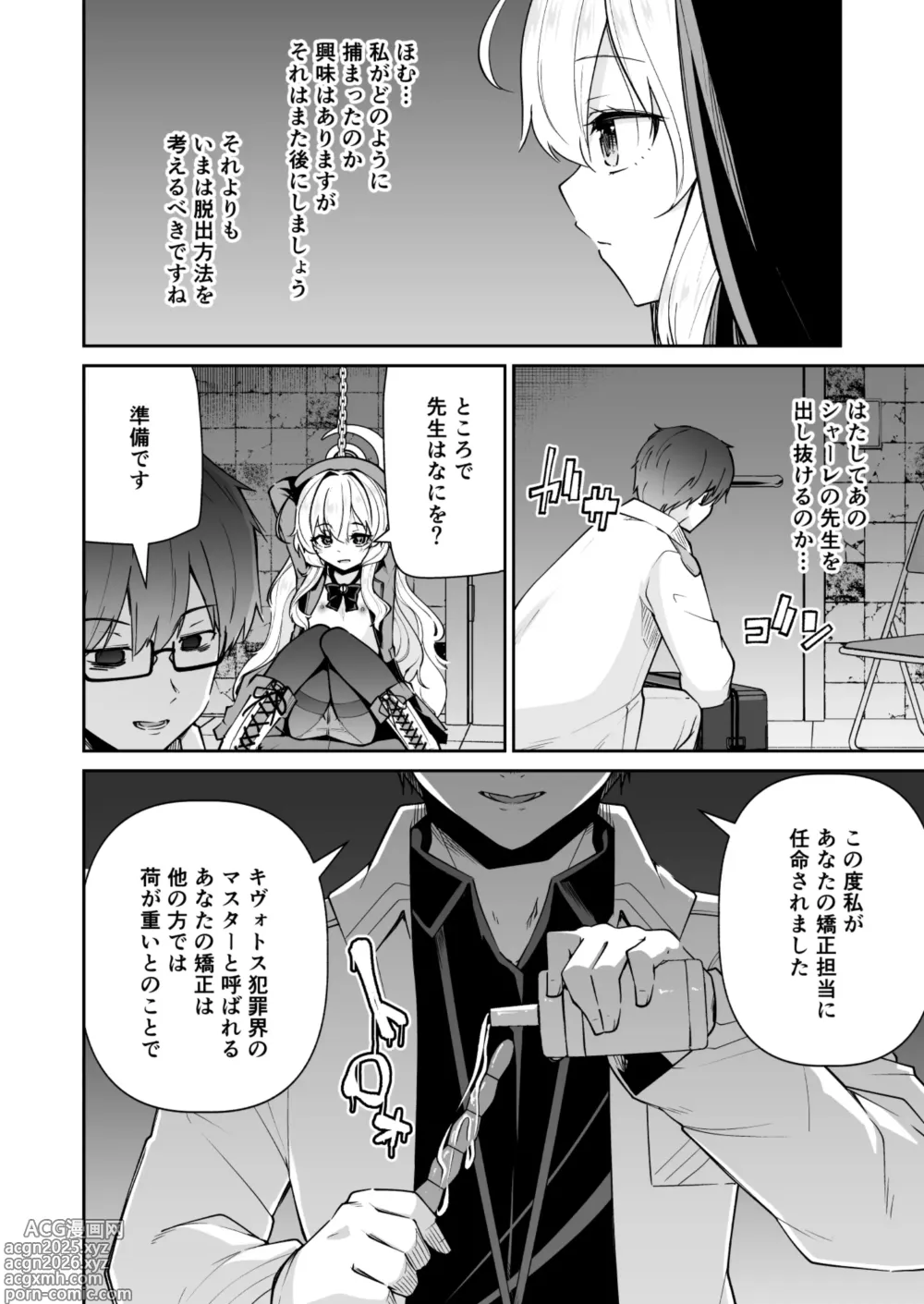 Page 6 of doujinshi Niyaniya Kyouju ha Tsukamari mashita.