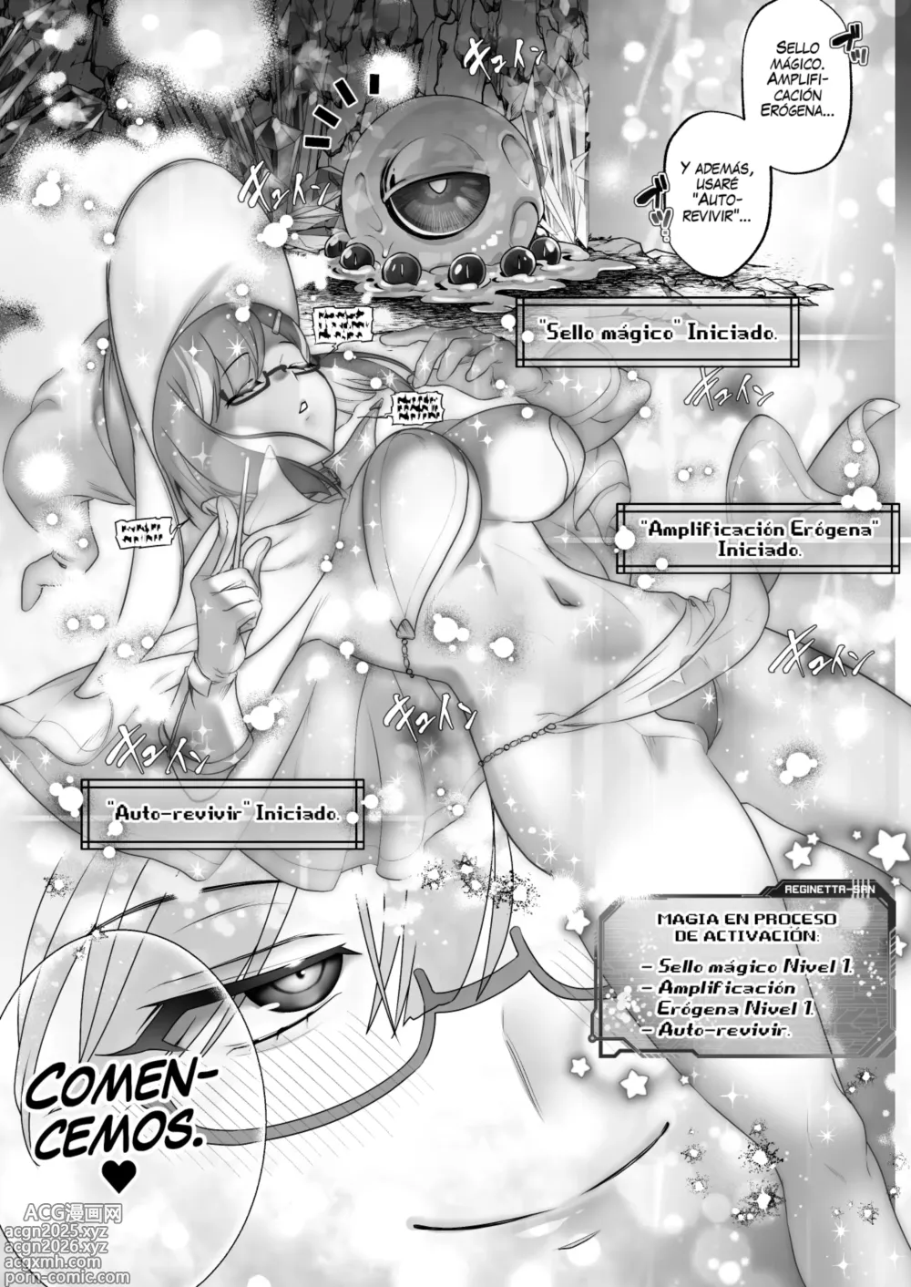 Page 10 of doujinshi La poderosa maga que derrotó al rey demonio pero que al masturbarse con un monstruo inferior, su hechizo se le reflejo y su vida terminó
