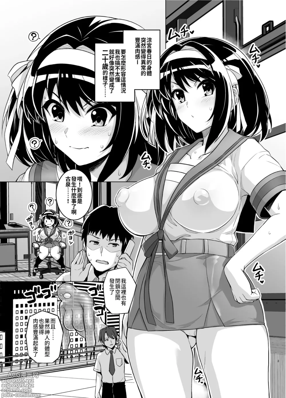Page 2 of doujinshi Muchimiya Haruhi no Konwaku (decensored)