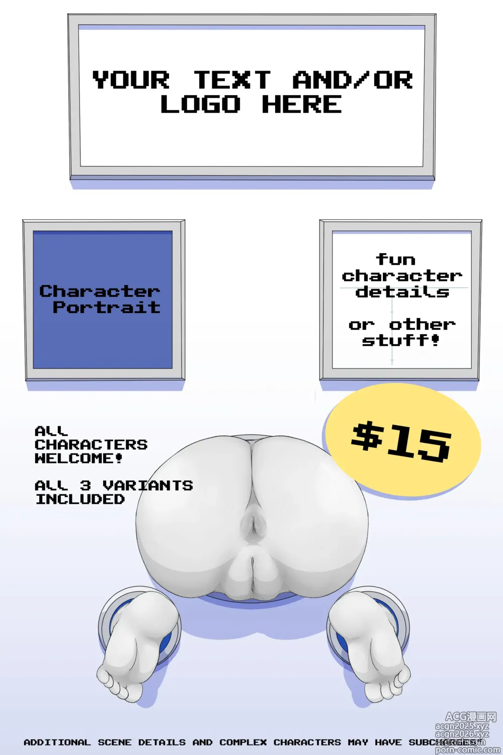 Page 63 of imageset Moderately Ashamed - Wall Butt YCH Gallery