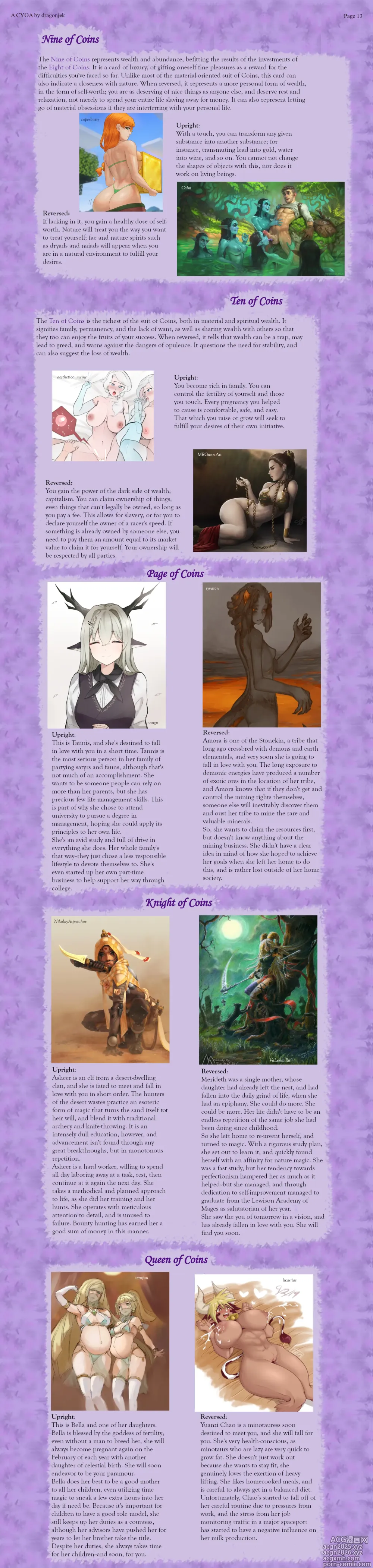Page 13 of imageset Mystical Tarot CYOA V2
