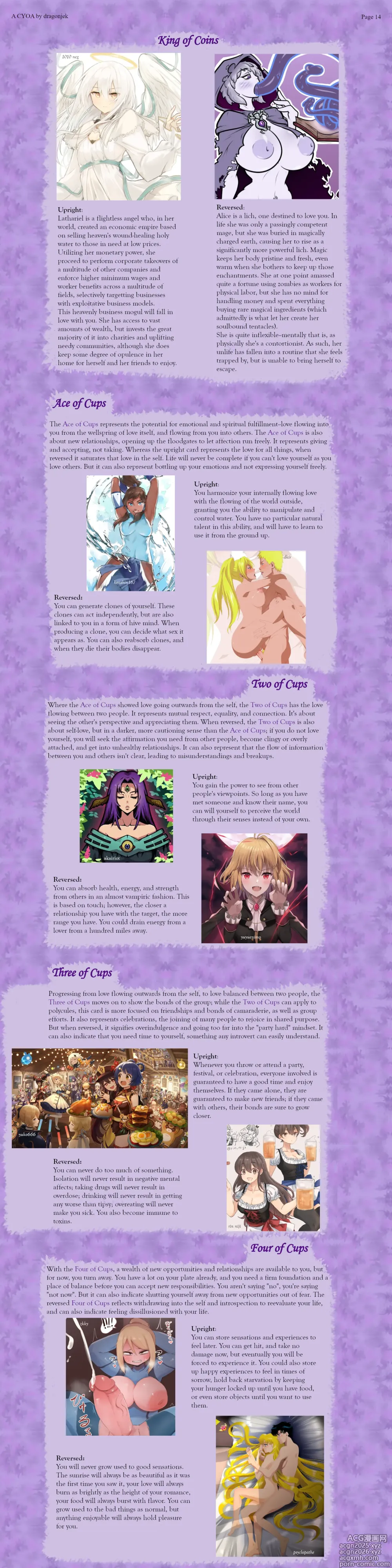 Page 14 of imageset Mystical Tarot CYOA V2