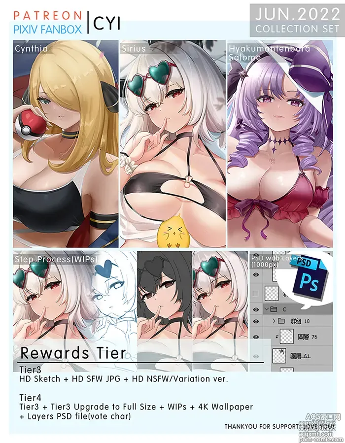Page 1 of imageset 2022-06 June Patreon Rewards