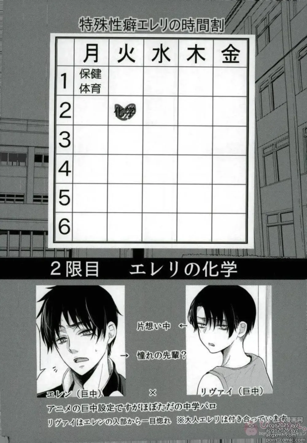 Page 3 of doujinshi ErenLevi no Kagaku