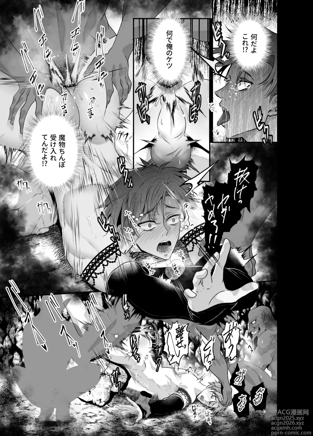 Page 14 of doujinshi Ravished and Corrupted by Monsters in a Magic Love Spring～盗賊編～