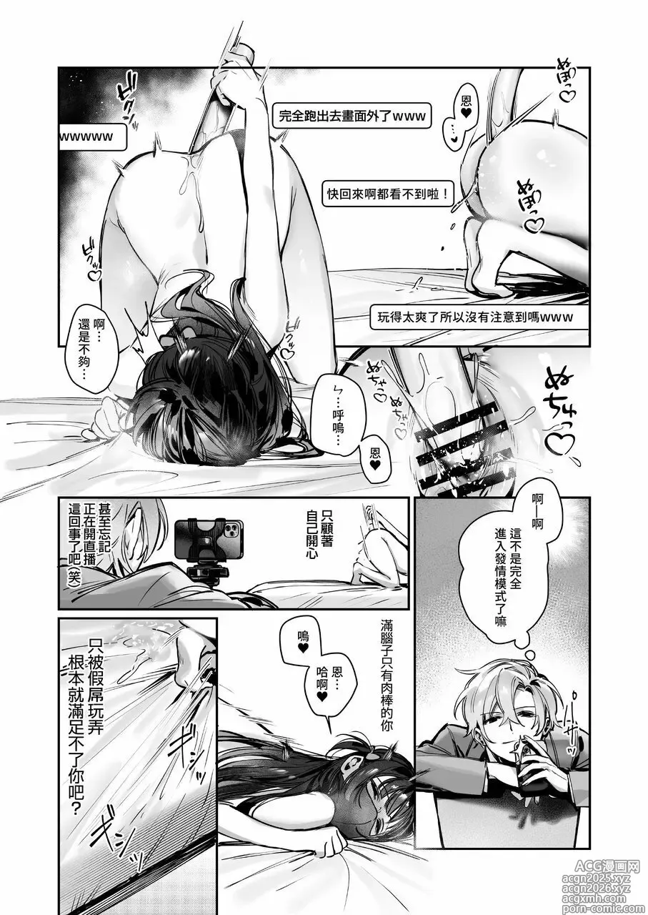 Page 15 of doujinshi Vtuber na Kanojo, Zecchou Ecchi Nama Haishin #2