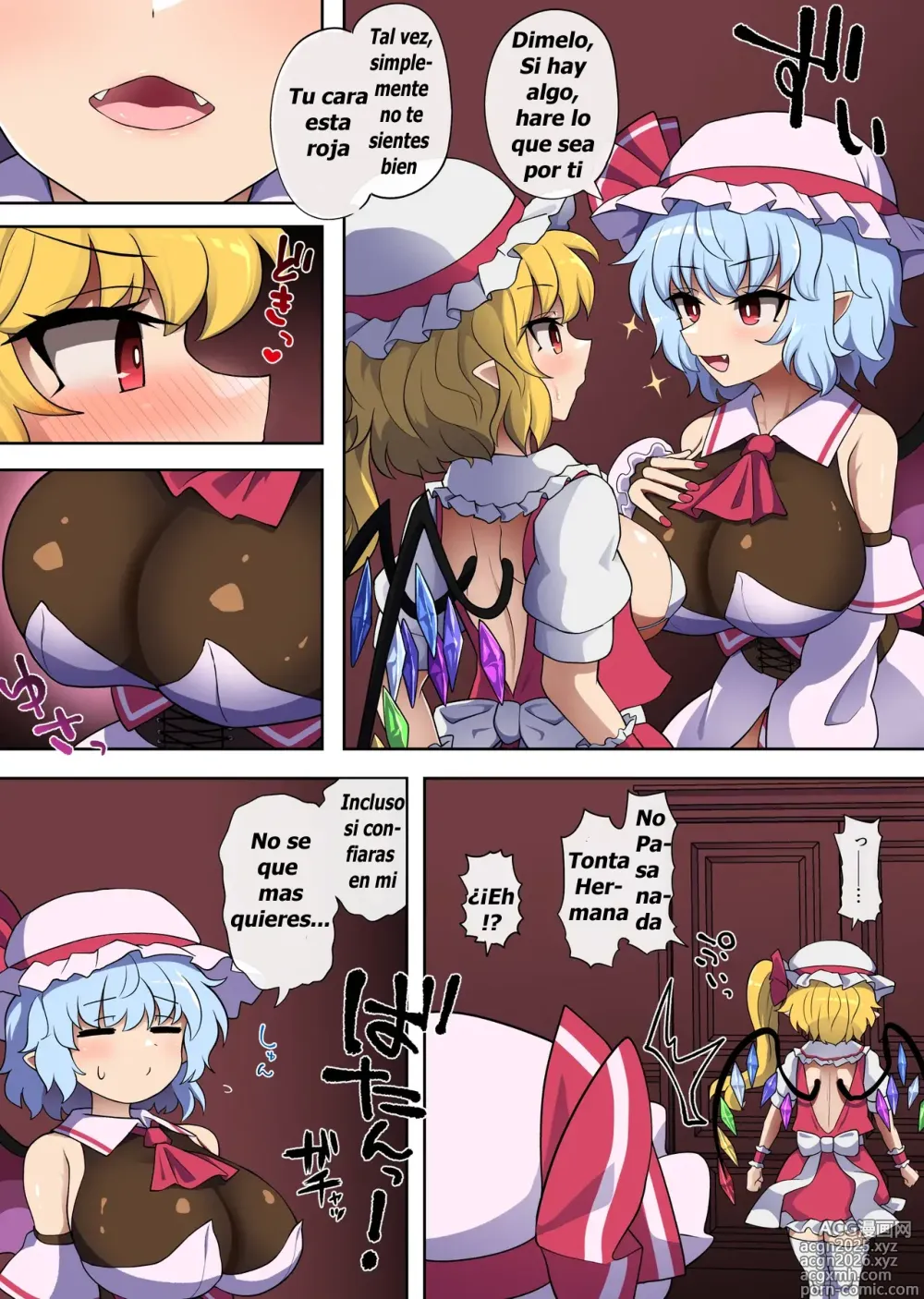 Page 2 of doujinshi Flan-chan feels lust for Futanari Remilia