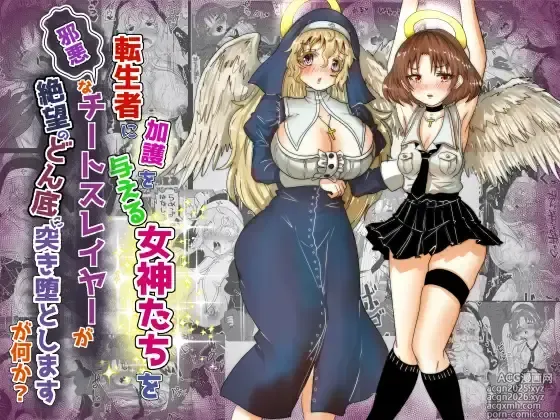 Page 1 of doujinshi 転生者に加護を与える女神たちを邪悪なチートスレイヤーが絶望のどん底に突き落としますが何か?【異世界の嫁を浄化する大天使にお仕置き編】Vol 16