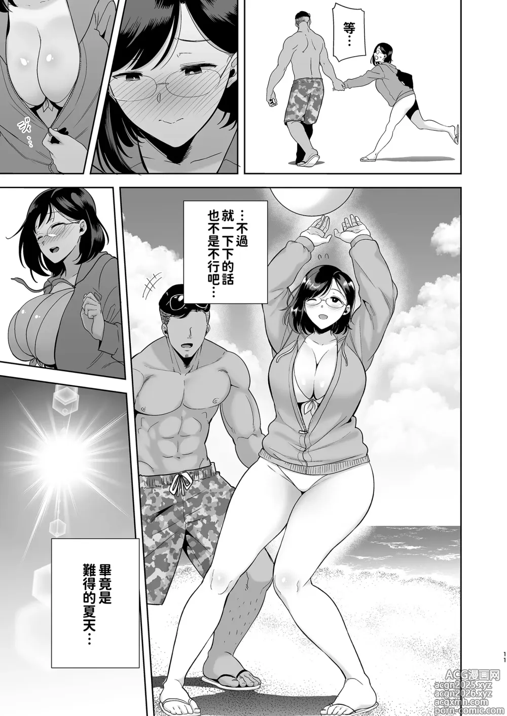 Page 10 of doujinshi 夏妻1+2 ～夏、自宅、ナンパ男達に堕ちた妻～（眼镜版）