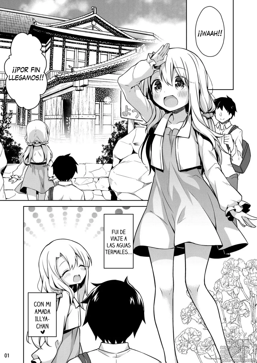 Page 2 of doujinshi Entrando a las aguas termales con Illya