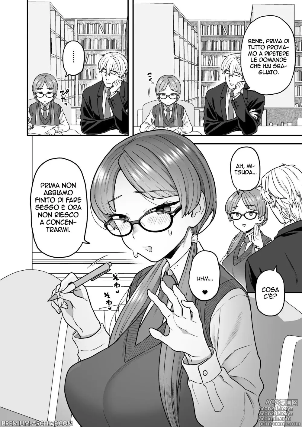 Page 9 of doujinshi Mitsuda e la capoclasse cercano di studiare