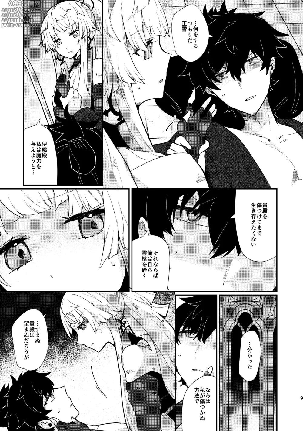 Page 8 of doujinshi Tsuki-ochi karasu naite sōten ni mitsu