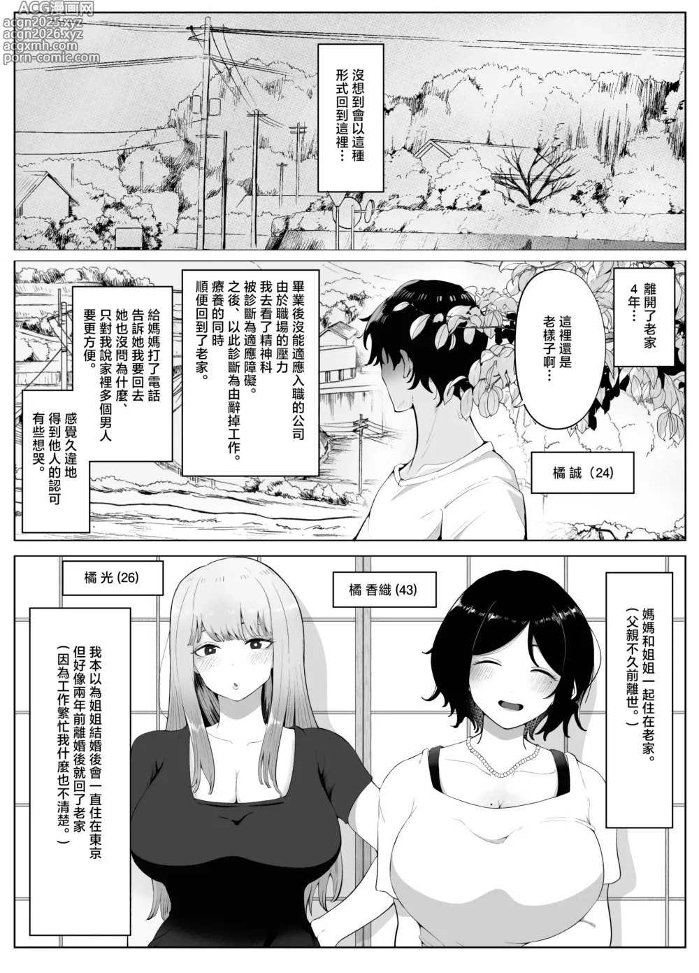 Page 2 of doujinshi Yonnen Buri ni Jikka ni Kiseishitara Haha to Ane ga Kinjo no Kusogaki Domo no Mesu Petto Ni Natteimashita.