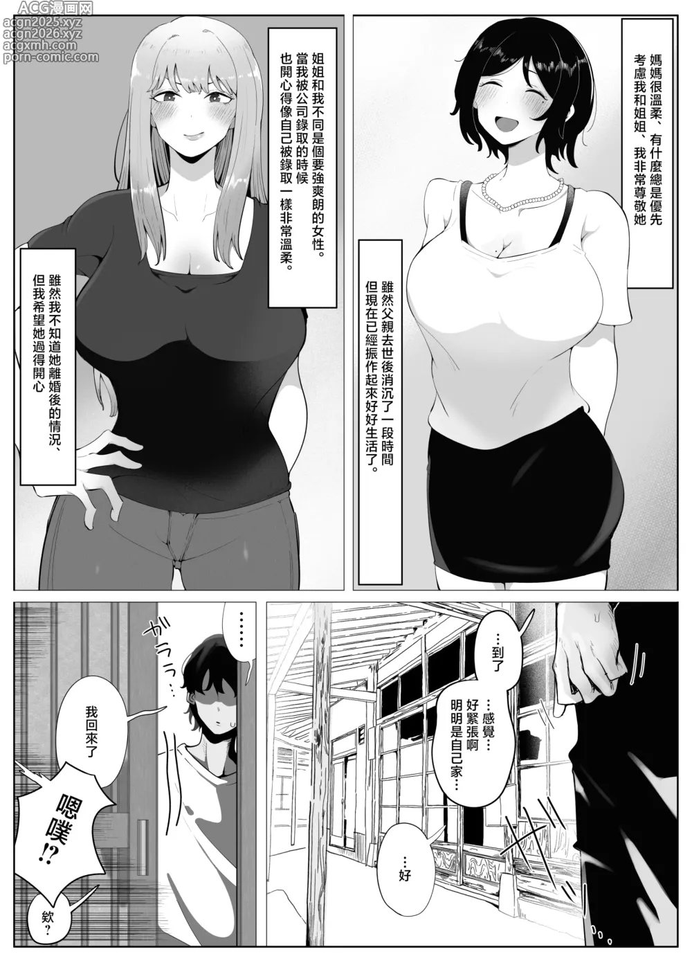 Page 3 of doujinshi Yonnen Buri ni Jikka ni Kiseishitara Haha to Ane ga Kinjo no Kusogaki Domo no Mesu Petto Ni Natteimashita.